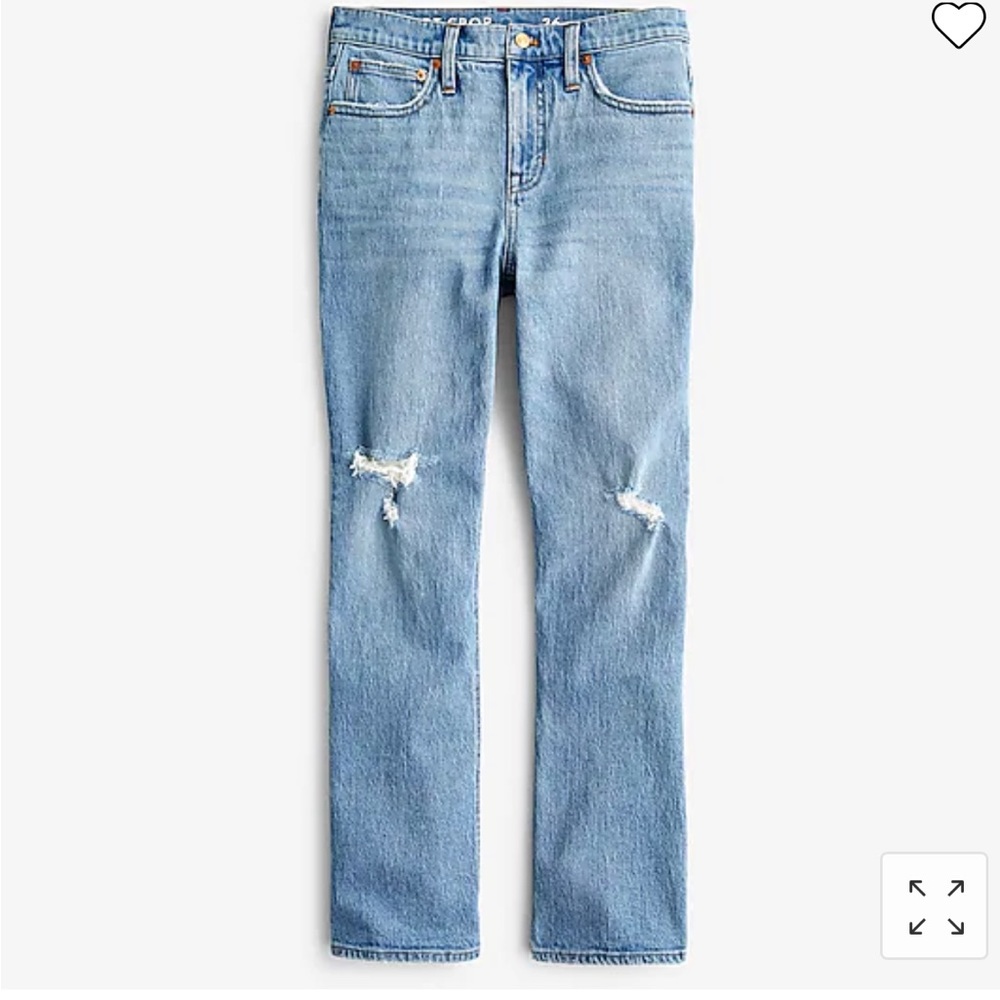 J.Crew 9” Billie Demi Boot Crop size 27 with “Perfecting Pockets” SOLD OUT!